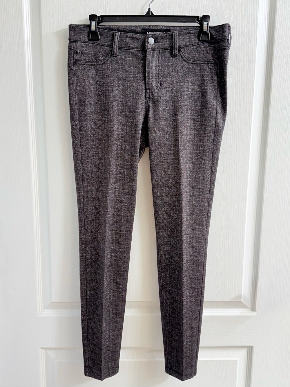 Liverpool Dark Gray Heather Ponte Pants